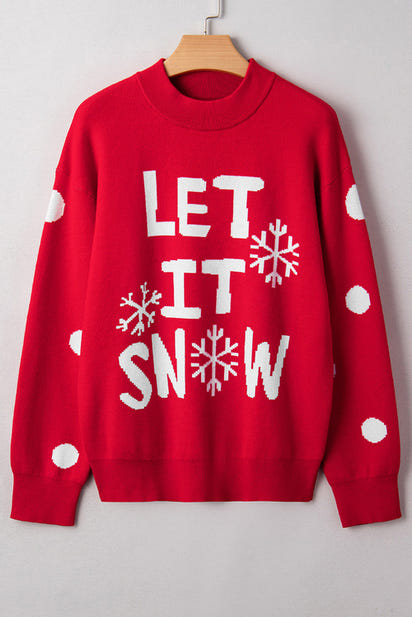 LET IT SNOW Christmas Holiday Sweater