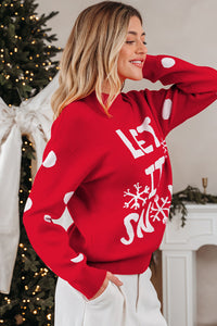 LET IT SNOW Christmas Holiday Sweater