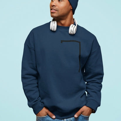 Mens Angled Crewneck Sweatshirt