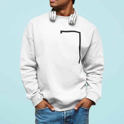 Mens Angled Crewneck Sweatshirt