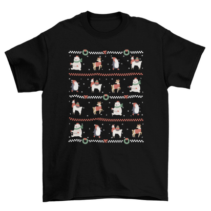Christmas pattern t-shirt