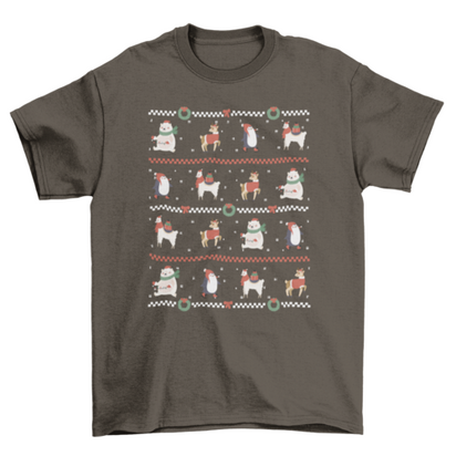Christmas pattern t-shirt