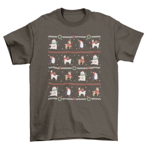 Christmas pattern t-shirt