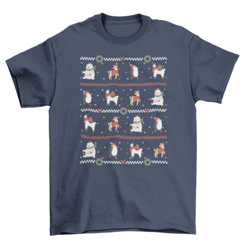 Christmas pattern t-shirt