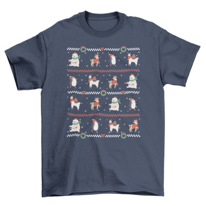 Christmas pattern t-shirt