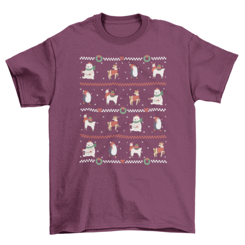 Christmas pattern t-shirt