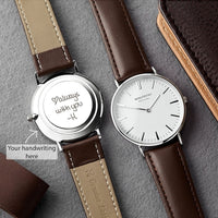 Custom Engraved Watch - Leather band
