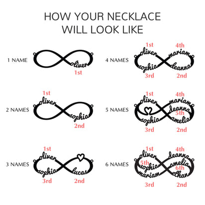 Mom Bracelet With Kids Names, Infinity Bracelet