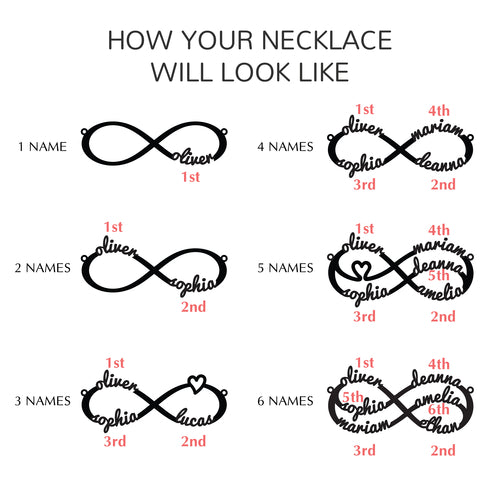 Mom Bracelet With Kids Names, Infinity Bracelet