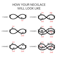 Mom Bracelet With Kids Names, Infinity Bracelet