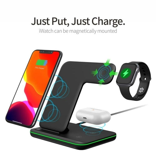 3 in 1 Fast Wireless Charging Station