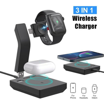 3 in 1 Fast Wireless Charging Station